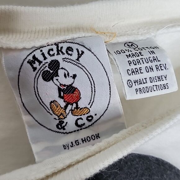 Vintage 80s Mickey & Co 3/4 Sleeve Mickey Mouse Shirt Size Medium - Picture 5 of 6